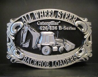 1996 Caterpillar CAT 426 436 Serie B Retroexcavadora de dirección en todas las ruedas Tractor NORSCOT Belt Buckle Limited Ed 153/300 Equipo de construcción