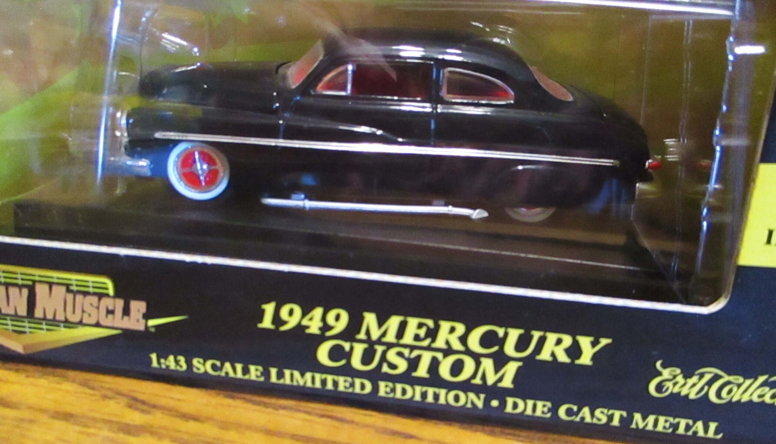 1949 Black Mercury Custom Car With Case 1:43 Ertl Collectibles