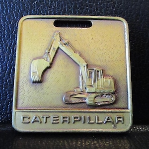 Caterpillar Cat 225 Hydraulic Excavator Pocket Watch Fob Advertising Promo for Witt-Armstrong Equipment Company Hopkinton Massachusetts