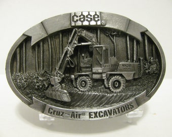 Caja 1085B Cruz-Air Caucho Excavadora cansada 1988 Construcción de hebilla de correa de peltre