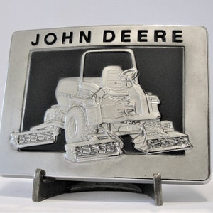 John Deere 5 Five-Gang Rotary Front Mower Belt Buckle 1988 jd Lawn Golf Turf Moline Illinois