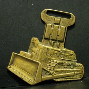 IH International Harvester TD14 TD15 TD24 TD25 T340 Crawler Tractor Dozer Bulldozer Pocket Watch Fob Industrial Road Construction Green Duck