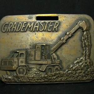 GRADEMASTER Quick-Way Truck Shovel Excavator Pocket Watch Fob Advertising Promo crane construction heavy equipment industrial