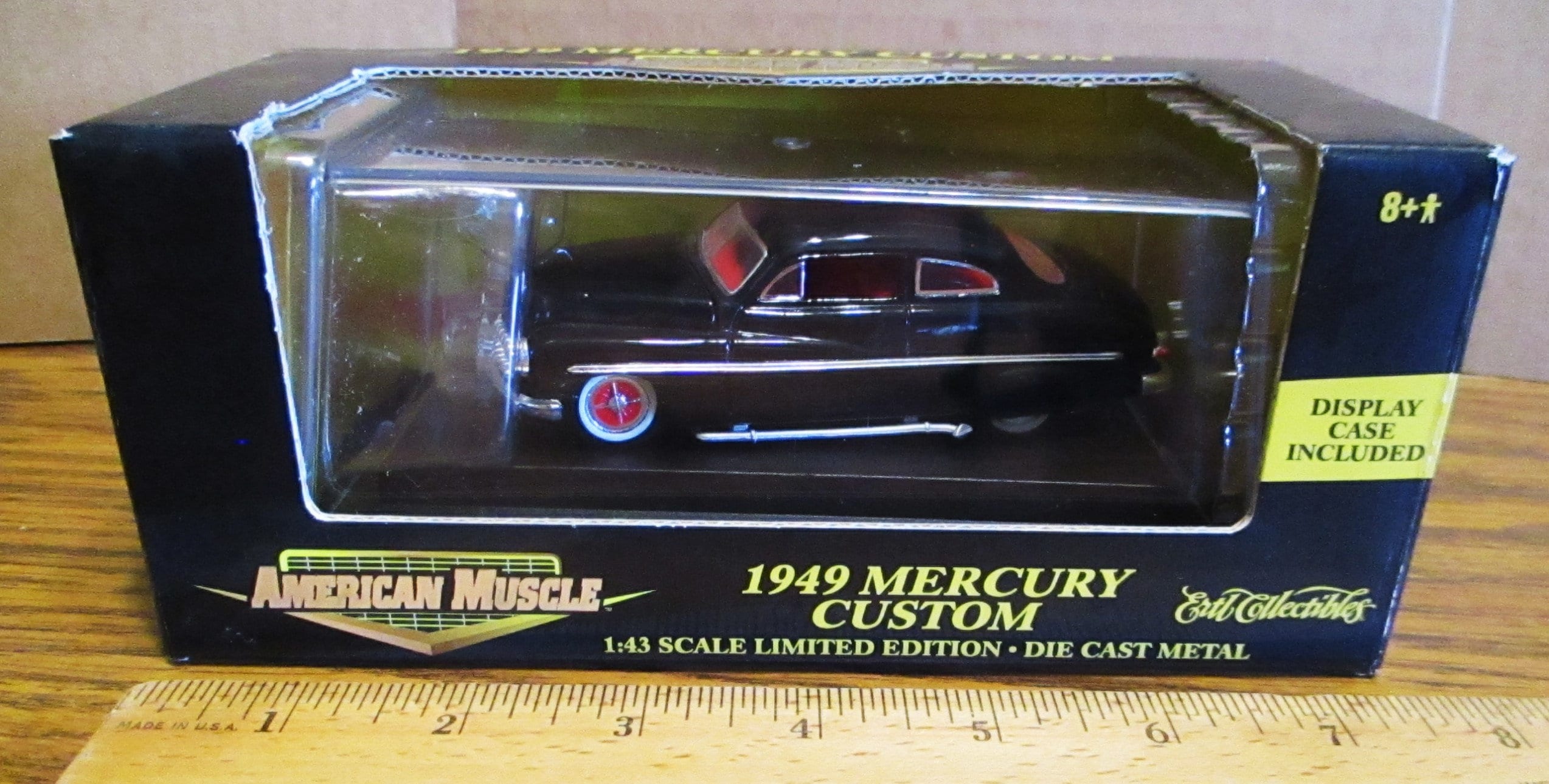1949 Black Mercury Custom Car With Case 1:43 Ertl Collectibles