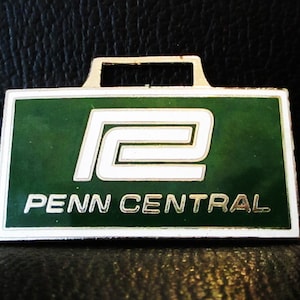 The Penn Central Transportation Company Railroad PC Logotipo da marca registrada Relógio de bolso Fob Trem ferroviário colecionável Uma edição clássica