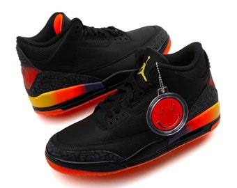 J Balvin X Jordan 3 “Rio” Black/Solar Flare- Para hombres y mujeres