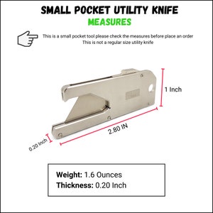 Pocket Utility Knife Made of Stainless Steel EDC Keychain Mini Tool image 5