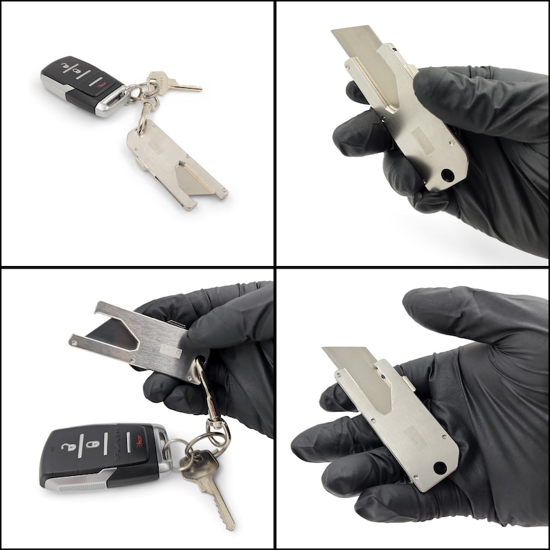 Pocket Utility Knife Made of Stainless Steel EDC Keychain Mini Tool image 3