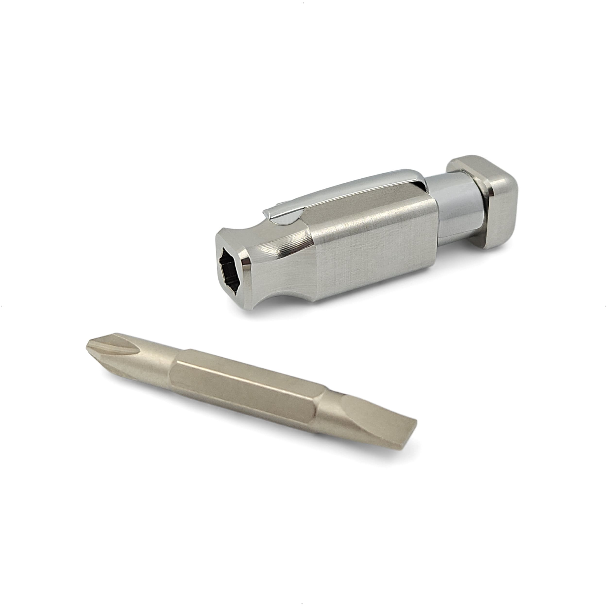 Pocket Screwdriver With and Clip Double Ended Phillips and Flat