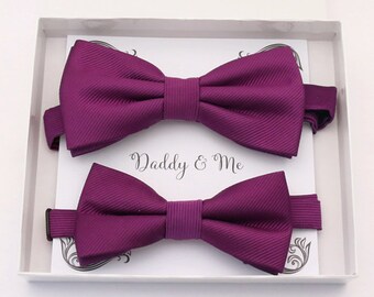 Dusty lavender bow for kids bow Grandpa and me Dusty Lavender burlap Bow tie set for daddy and son Daddy me gift set Father son match 