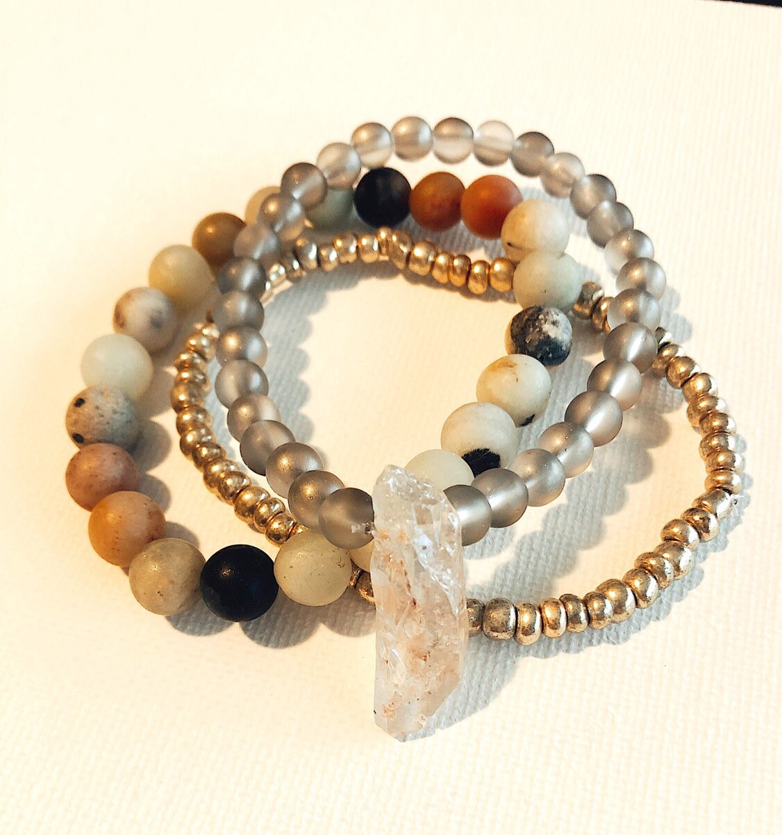 Beaded Earth Bracelet Set Etsy