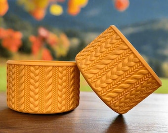 AUTUMN (Marigold Body) | Cable Knit Sweater | Silicone Tumbler Boot