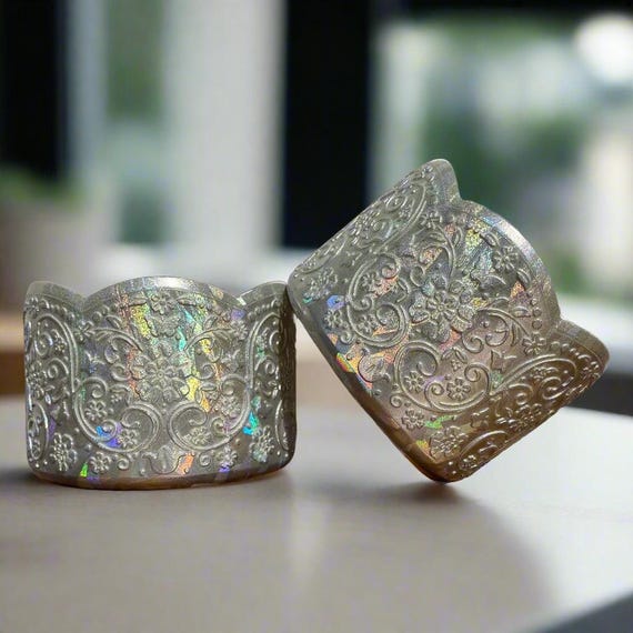 STELLA (Silver Hologram) | LUXE Collection | Silicone Tumbler Boot