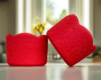 BRIELLE (Red Pearl) | LUXE Collection | Silicone Tumbler Boot
