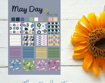 May  DayFloral Digital Pattern Paper