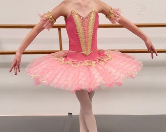 Professional pink and gold ballet tutu- child size 8/10