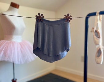 Child's Short Ballet Skirt-Gray