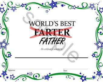 best father award etsy