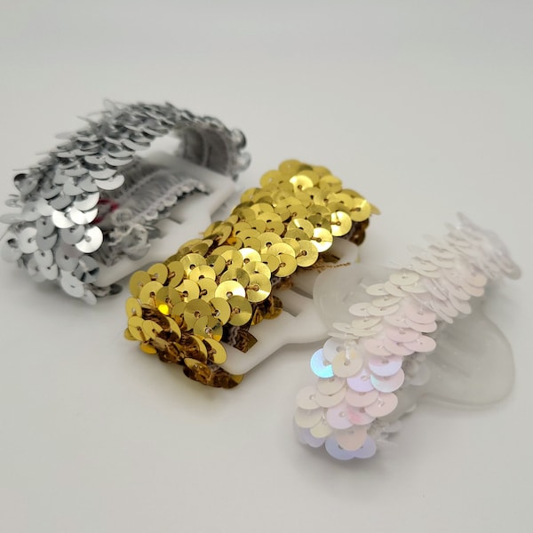 Corsage Bracelet, Sequin Corsage Bracelet, Wristlet Corsage Bracelet, Gold, Silver, Iridescent Corsage, Wristlet, Corsage, Prom, Wedding