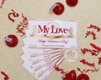 Custom Valentine's Day Beer Labels