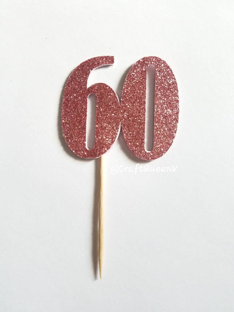 Glitter Number Cupcake Toppers 12 CT.