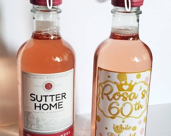 Mini Wine Bottle Custom Labels