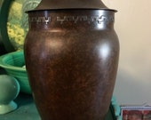 Heintz Art Metal Bronze Sterling Tobacco Jar from 1918