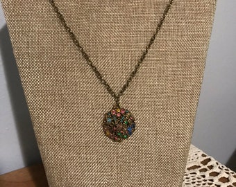 Multi Jewel Pendant Necklace