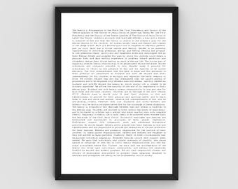 The Family Proclamation, The Family A Proclamation to the World, Digital Download Printable, Wall Art, Poster, LDS Art
