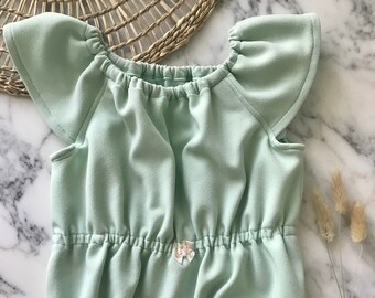 Baby baby clothes clothes baby romper baby romper romper muslin romper green mint