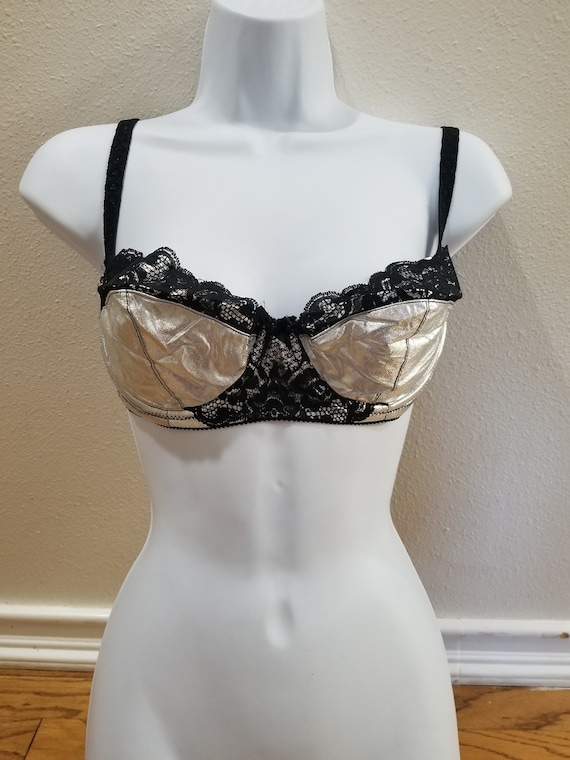 Vintage silver Frederick's of hollywood bra