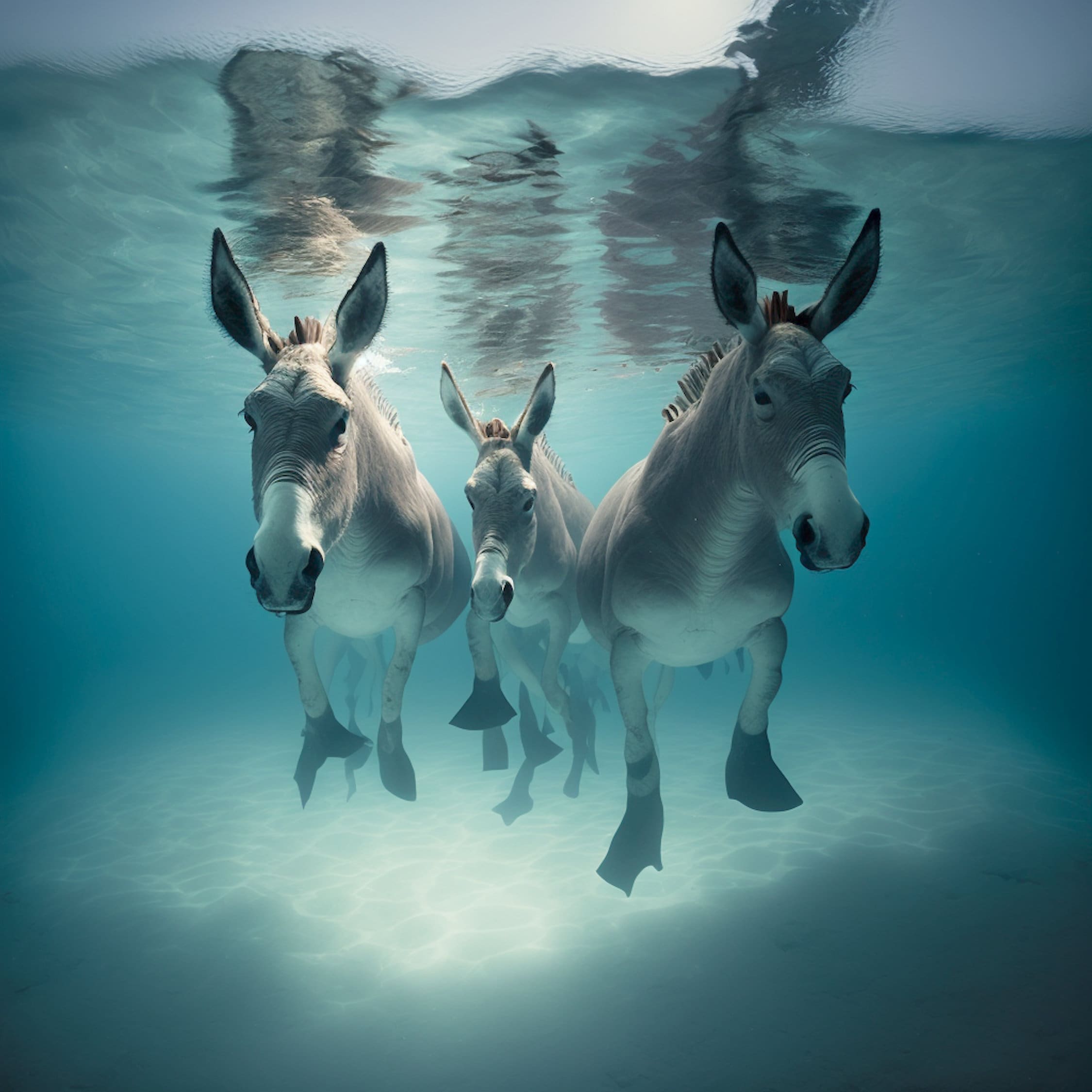 Donkeys Swimming Underwater Etsy Donkeys Swimming Underwater Etsy