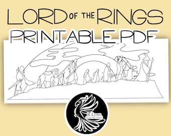 The Fellowship -Printable Coloring Page- Digital Download