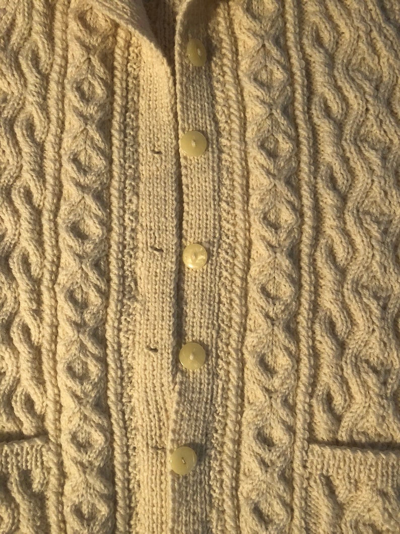 Ladies Vintage Fisherman knit cardigan