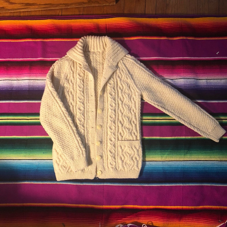 Ladies Vintage Fisherman knit cardigan