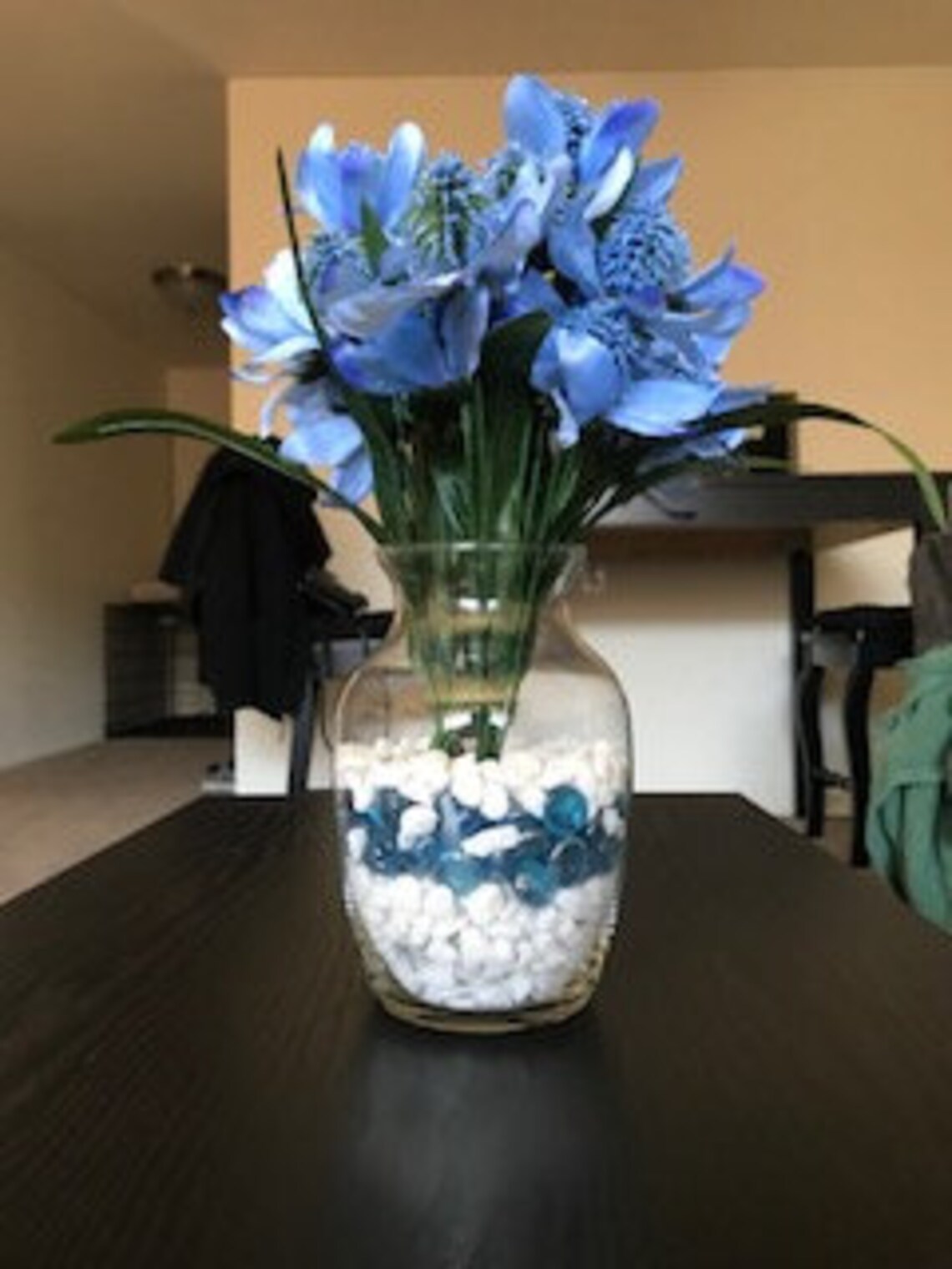 Artificial Blue Floral Arrangement | Etsy