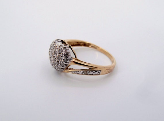 Estate 10K Heart Diamond Ladies Ring Size 7 Fine … - image 3