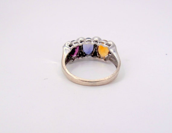 Estate 14K Gold Diamond Citrine-Iolite-Tourmaline… - image 5