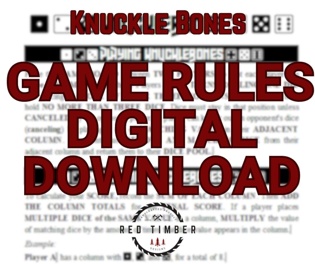 Knuckle Bones Game Rules Etsy