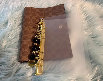 Personal/A6 20mm Binder Adapter for Coach Notebooks- Gold Rings