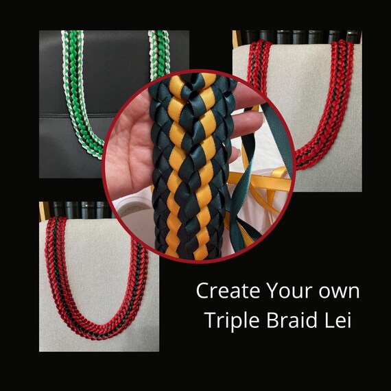 Triple Braid Satin Ribbon Lei Custom Made - Etsy