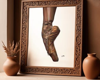 En Pointe – Pointe Dancer Study Digital Art Print