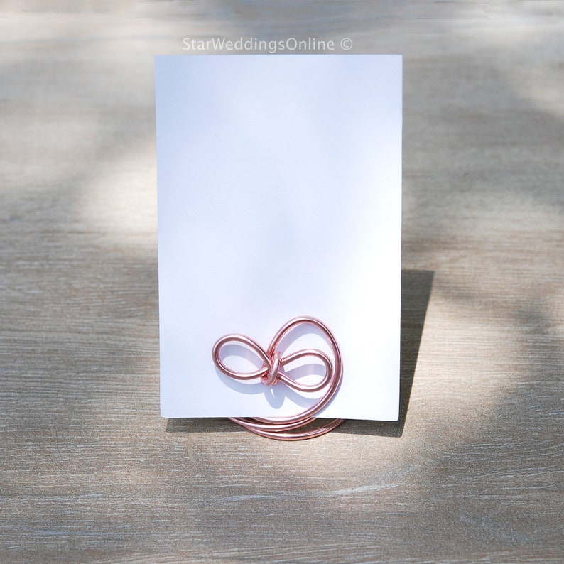 Rose Gold Place Card Holder Table Number Holder Silver Black Etsy