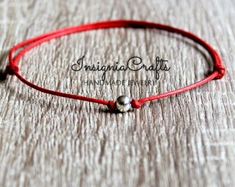 Red String Bracelet Anklet Red String of Fate Mens Bracelet Unisex Vegan Red Ankle Bracelet Mens Friendship Bracelet Gifts For Her For Him