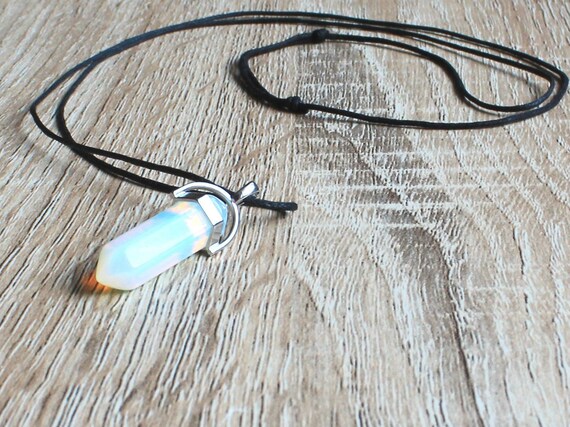 October Birthstone October Birthday Gift Birthstone Jewelry Crystal Necklace Opal Aqua Chalcedony Prehnite Sterling Silver Necklace
