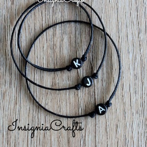 Family Initials Bracelets Personalized Initial Bracelets Matching Bracelets Mom Dad Child Son Daughter Mother Father Bracelet Mommy and Me