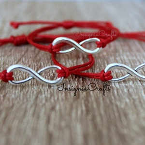 Family Bracelet Infinity Bracelet Mommy and Me Bracelets Mom Dad Mother and Son Daughter Red String Bracelet Kids Bracelet Family Gifts Set