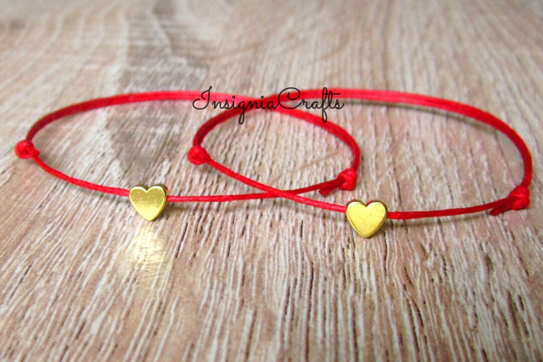 Family Bracelet Mommy and Me Gold Heart Bracelet Mom Dad Etsy
