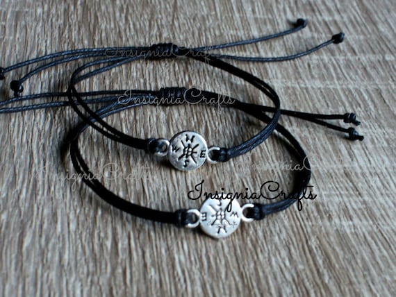 Matching compass bracelet deals