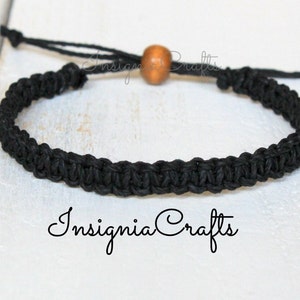 Black Anklet Surfer Anklet Mens Bracelet Gifts For Men Gifts For Dad For Father For Brother For Boyfriend Vegan Anklet For Men Jewelry Gifts